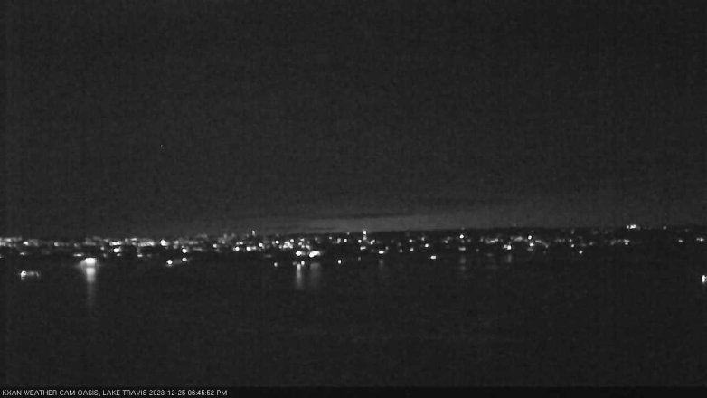 Lake Travis webcam, December 25, 2023 6:45 PM CT