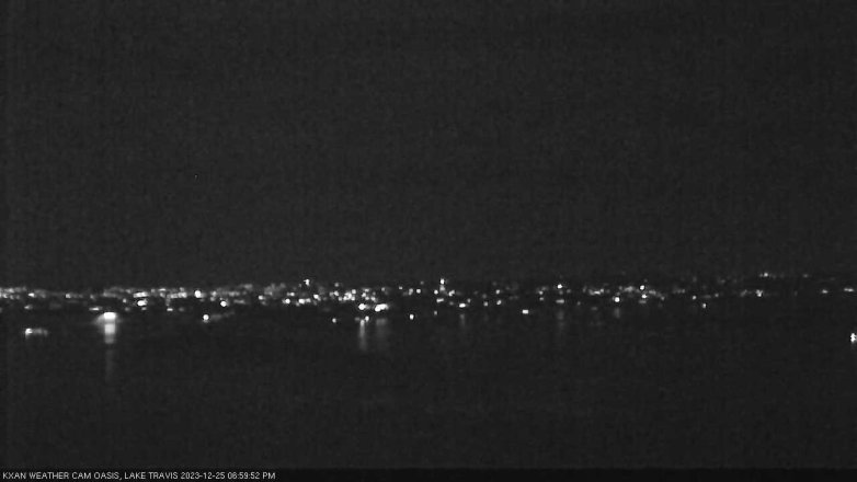 Lake Travis webcam, December 25, 2023 7:00 PM CT