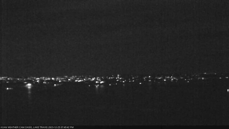 Lake Travis webcam, December 25, 2023 7:45 PM CT
