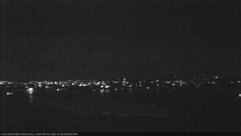 Lake Travis webcam, December 25, 2023 8:45 PM CT