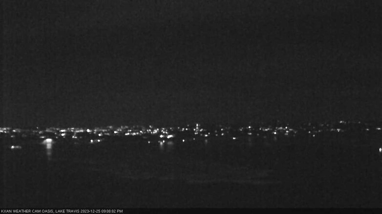 Lake Travis webcam, December 25, 2023 9:00 PM CT