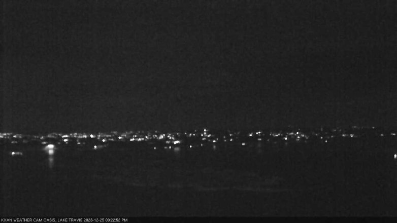 Lake Travis webcam, December 25, 2023 9:25 PM CT