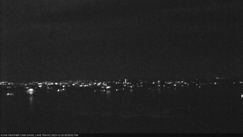 Lake Travis webcam, December 25, 2023 10:00 PM CT