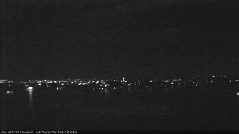Lake Travis webcam, December 25, 2023 10:45 PM CT