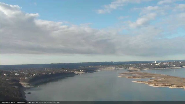 Lake Travis webcam, December 26, 2023 9:45 AM CT