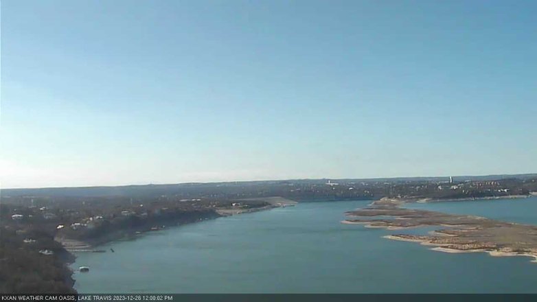 Lake Travis webcam, December 26, 2023 12:00 PM CT