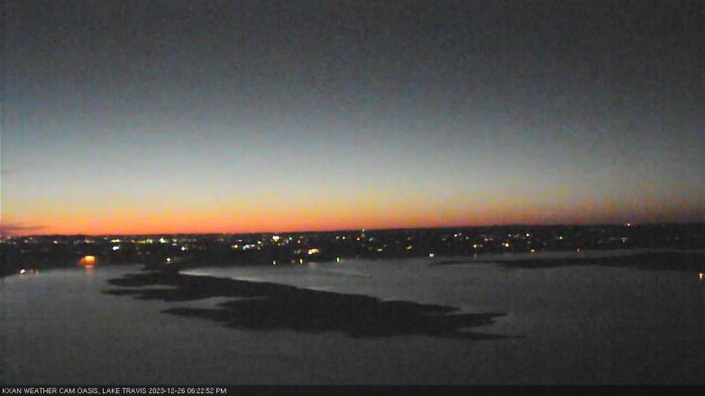 Lake Travis webcam, December 26, 2023 6:25 PM CT