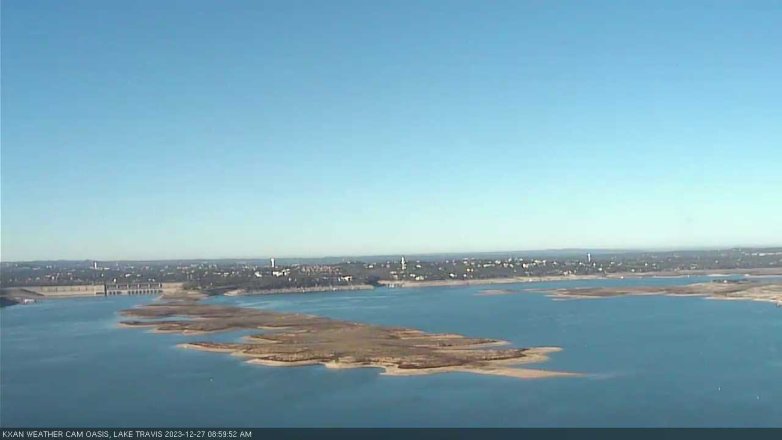 Lake Travis webcam, December 27, 2023 9:00 AM CT