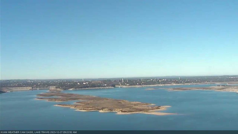 Lake Travis webcam, December 27, 2023 9:25 AM CT