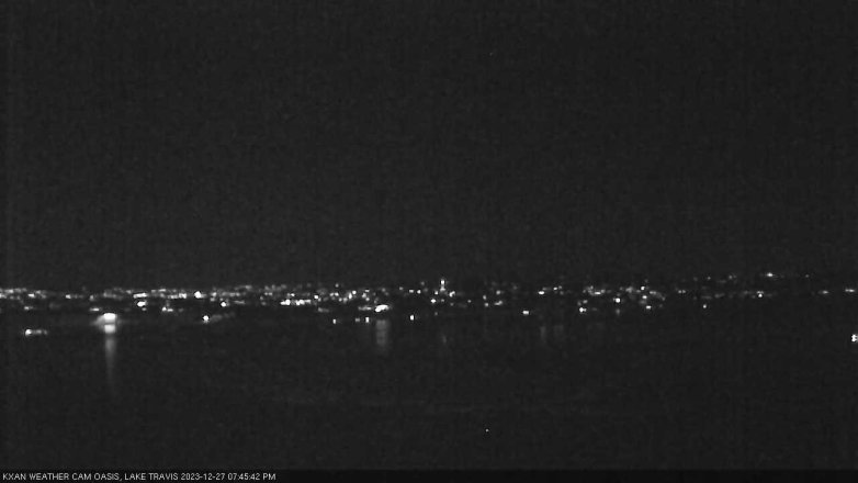 Lake Travis webcam, December 27, 2023 7:45 PM CT