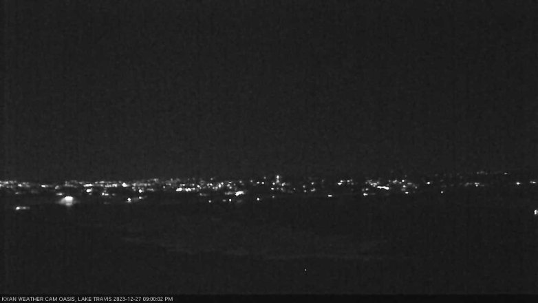 Lake Travis webcam, December 27, 2023 9:00 PM CT