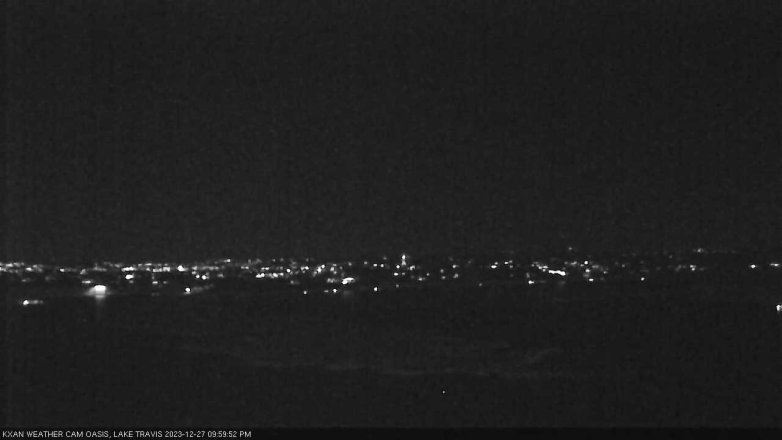 Lake Travis webcam, December 27, 2023 10:00 PM CT