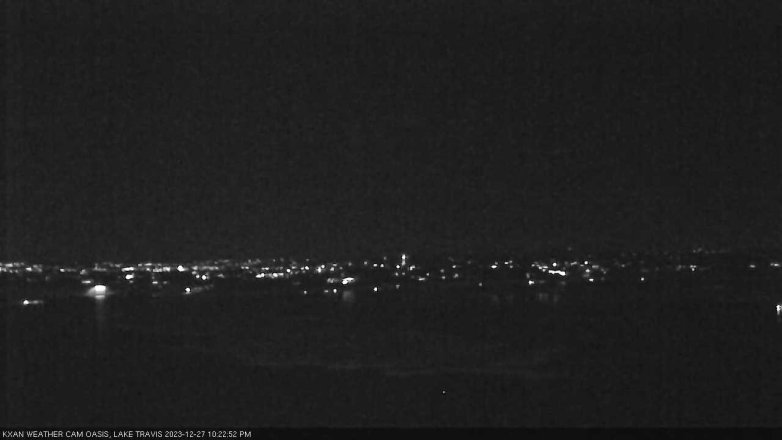Lake Travis webcam, December 27, 2023 10:25 PM CT