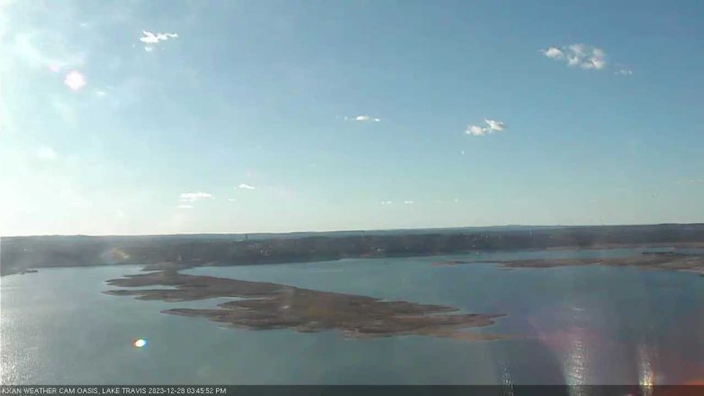 Lake Travis webcam, December 28, 2023 3:45 PM CT