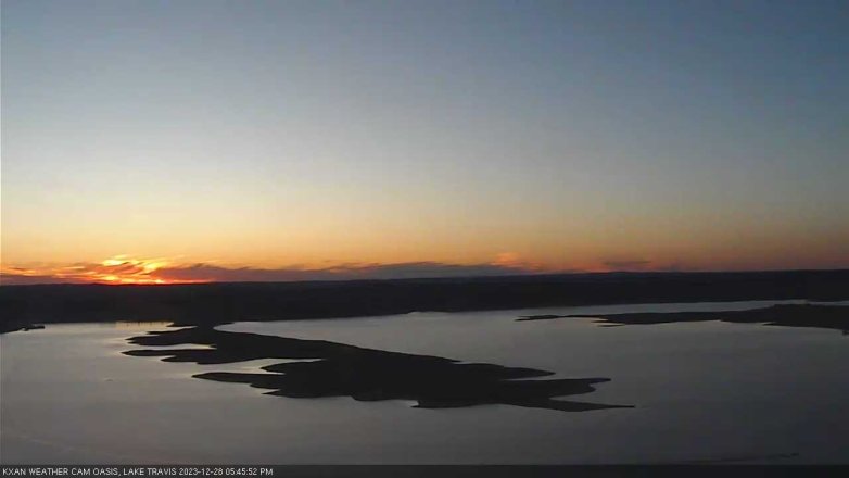 Lake Travis webcam, December 28, 2023 5:45 PM CT
