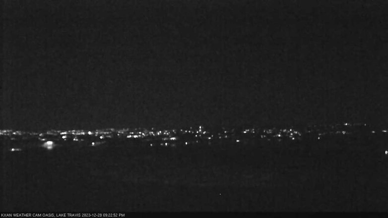 Lake Travis webcam, December 28, 2023 9:25 PM CT