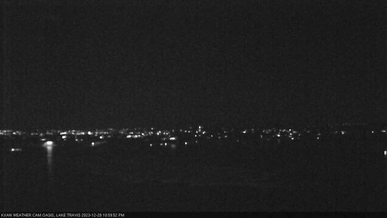 Lake Travis webcam, December 28, 2023 11:00 PM CT