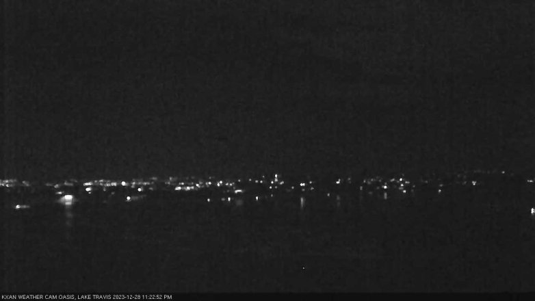 Lake Travis webcam, December 28, 2023 11:25 PM CT