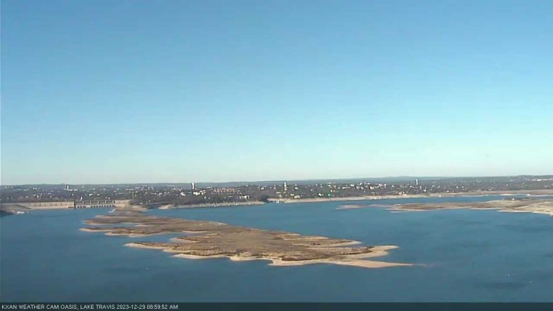 Lake Travis webcam, December 29, 2023 9:00 AM CT