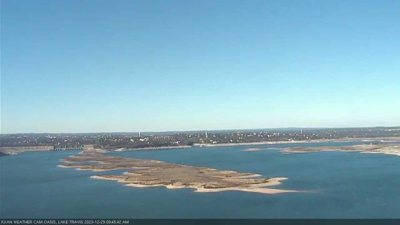 Lake Travis webcam, December 29, 2023 9:45 AM CT