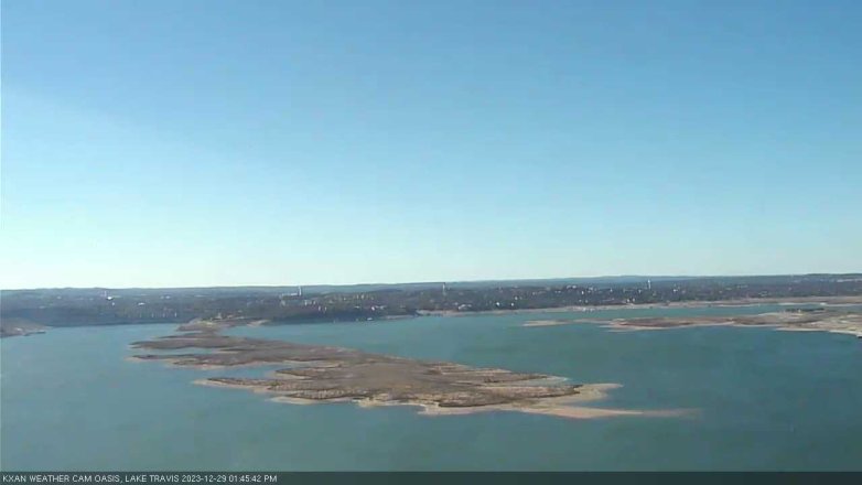 Lake Travis webcam, December 29, 2023 1:45 PM CT