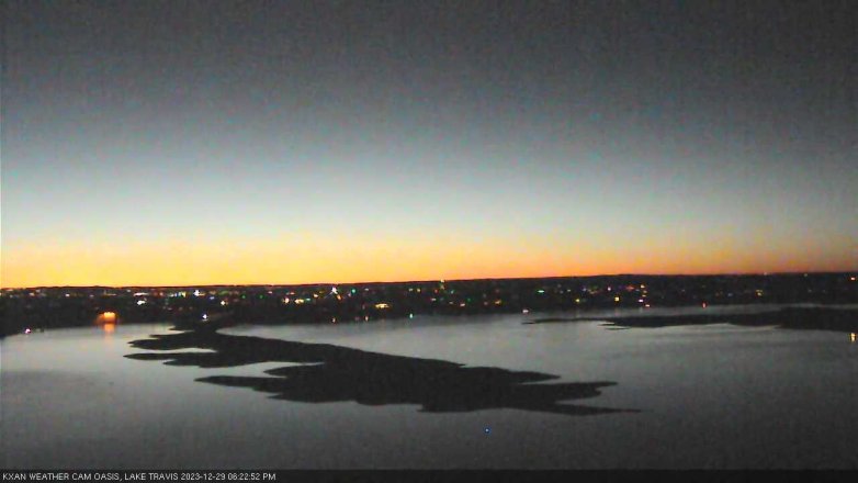 Lake Travis webcam, December 29, 2023 6:25 PM CT