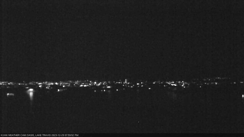Lake Travis webcam, December 29, 2023 8:00 PM CT