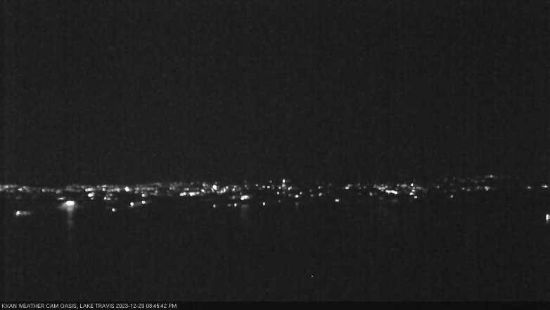 Lake Travis webcam, December 29, 2023 8:45 PM CT