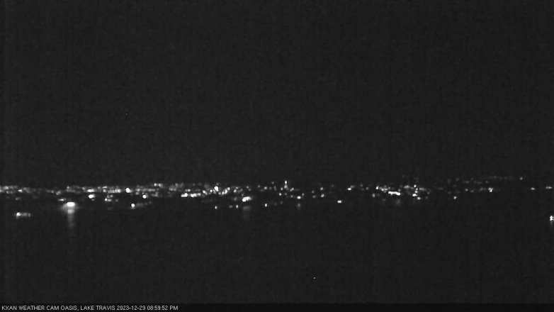 Lake Travis webcam, December 29, 2023 9:00 PM CT