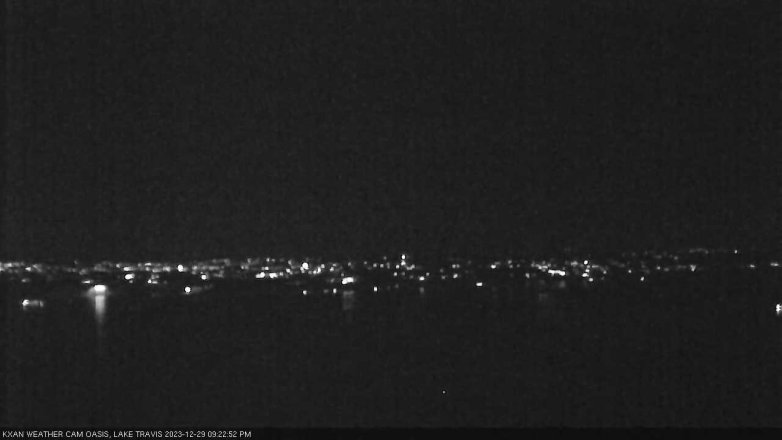 Lake Travis webcam, December 29, 2023 9:25 PM CT