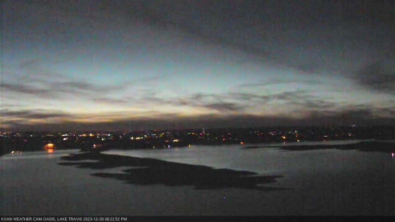 Lake Travis webcam, December 30, 2023 6:25 PM CT