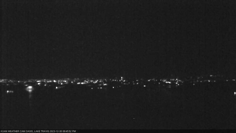 Lake Travis webcam, December 30, 2023 8:45 PM CT