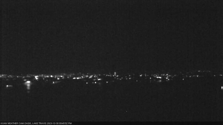 Lake Travis webcam, December 30, 2023 9:45 PM CT
