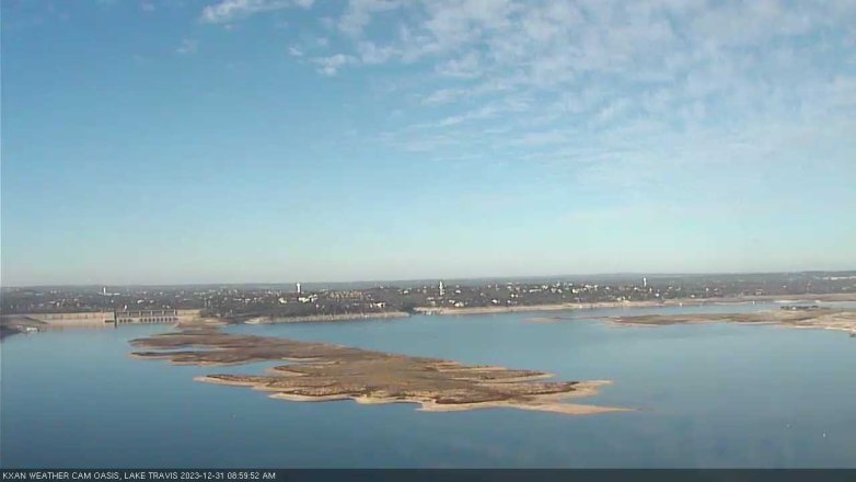 Lake Travis webcam, December 31, 2023 9:00 AM CT