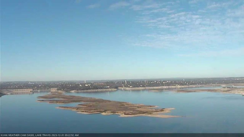 Lake Travis webcam, December 31, 2023 9:25 AM CT