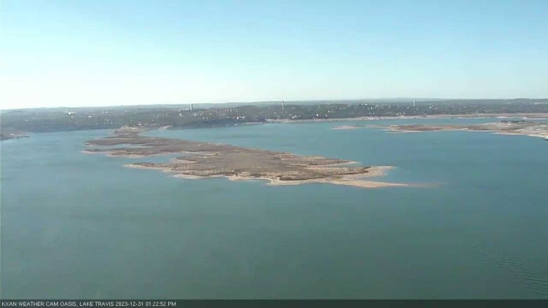 Lake Travis webcam, December 31, 2023 1:25 PM CT