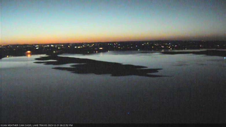 Lake Travis webcam, December 31, 2023 6:25 PM CT