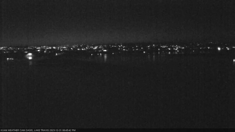 Lake Travis webcam, December 31, 2023 6:45 PM CT