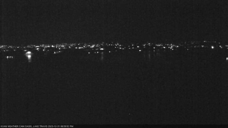 Lake Travis webcam, December 31, 2023 7:00 PM CT