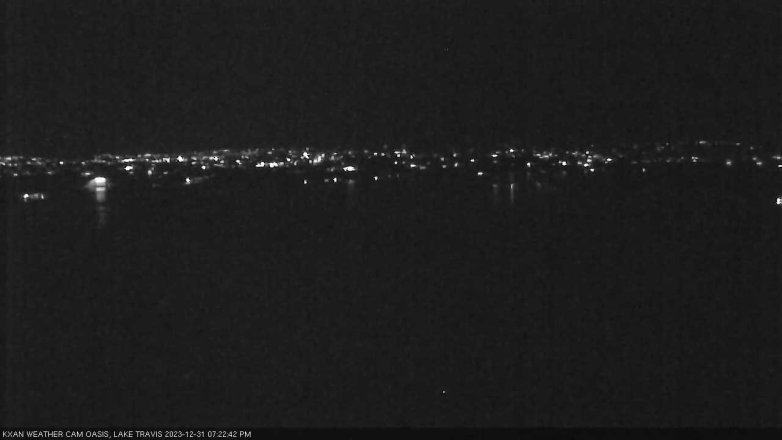 Lake Travis webcam, December 31, 2023 7:25 PM CT