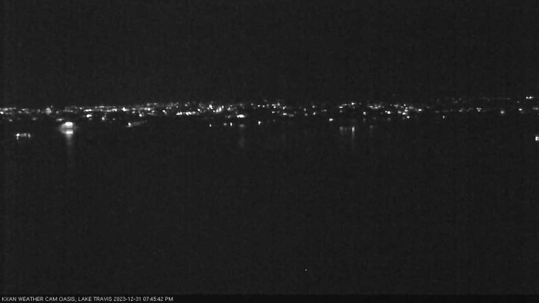 Lake Travis webcam, December 31, 2023 7:45 PM CT