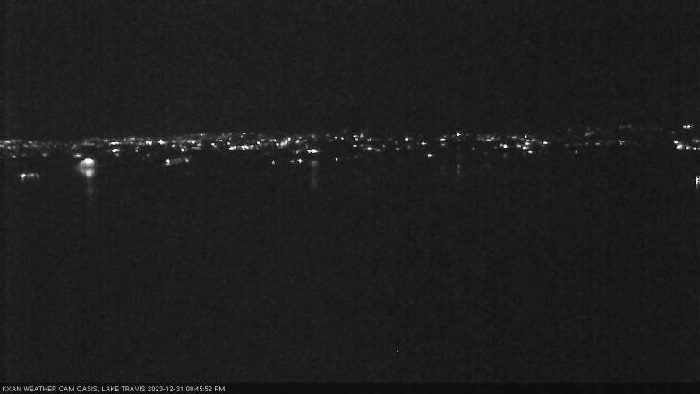 Lake Travis webcam, December 31, 2023 8:45 PM CT