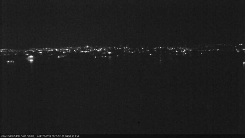 Lake Travis webcam, December 31, 2023 9:00 PM CT