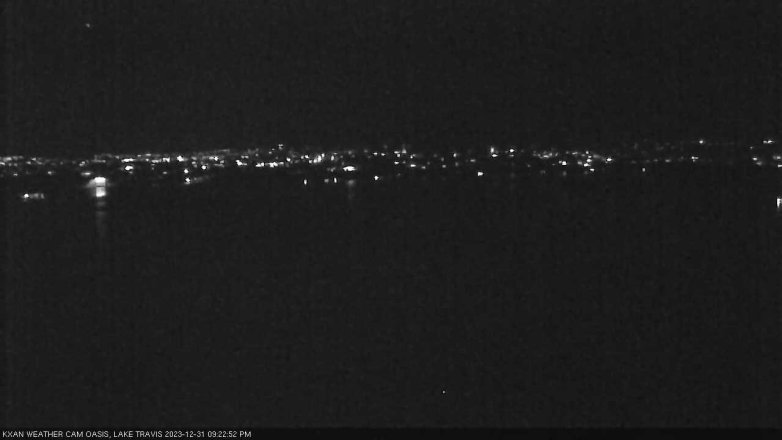 Lake Travis webcam, December 31, 2023 9:25 PM CT