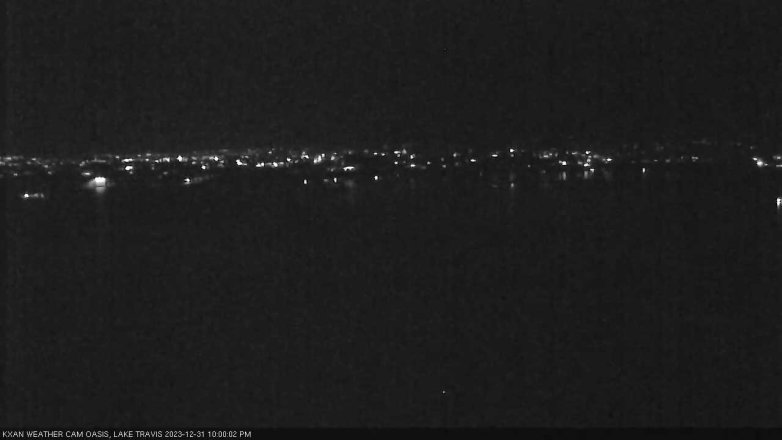 Lake Travis webcam, December 31, 2023 10:00 PM CT