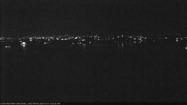 Lake Travis webcam, December 31, 2023 10:25 PM CT