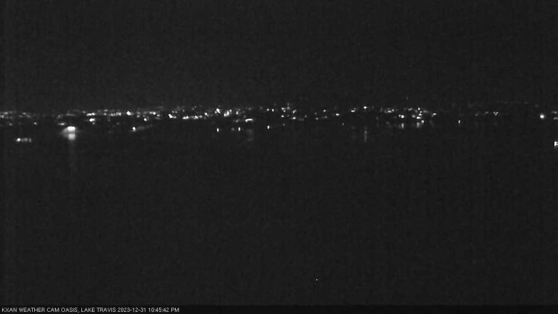 Lake Travis webcam, December 31, 2023 10:45 PM CT
