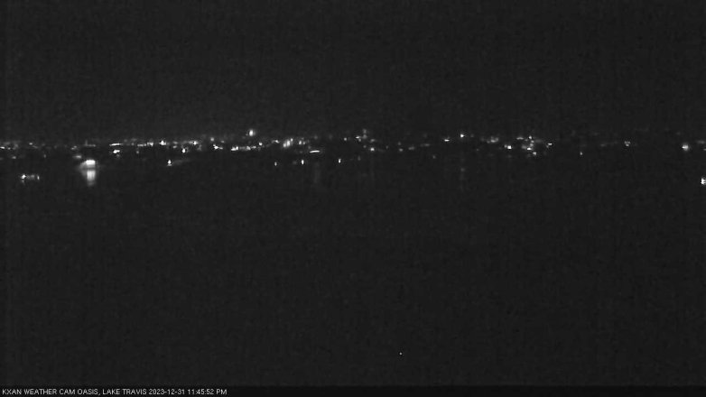 Lake Travis webcam, December 31, 2023 11:45 PM CT