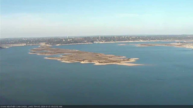 Lake Travis webcam, January 1, 2024 9:25 AM CT