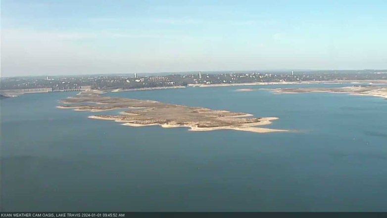 Lake Travis webcam, January 1, 2024 9:45 AM CT